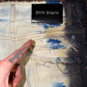 Palm Angels Black and blue Skinny Jeans